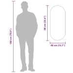 vidaXL Oglindă de perete, negru, 90x40 cm, ovală