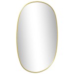 vidaXL Oglindă de perete, auriu, 50x35 cm