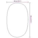 vidaXL Oglindă de perete, negru, 80x50 cm