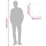 vidaXL Oglindă de perete, auriu, 50x40 cm