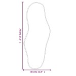 vidaXL Oglindă de perete, argintiu, 70x30 cm