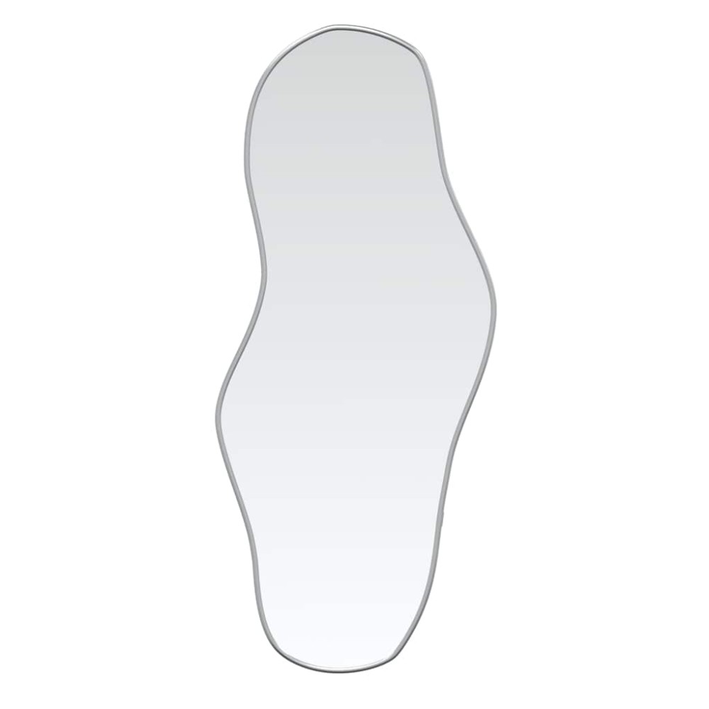 vidaXL Oglindă de perete, argintiu, 90x40 cm