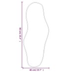 vidaXL Oglindă de perete, argintiu, 90x40 cm