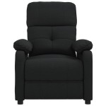 vidaXL Fotoliu rabatabil, negru, material textil vidaXL Fotoliu rabatabil, negru, material textil