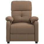 vidaXL Fotoliu rabatabil, maro, material textil