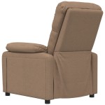 vidaXL Fotoliu rabatabil, maro, material textil