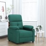 vidaXL Fotoliu rabatabil, verde închis, material textil vidaXL Fotoliu rabatabil, verde închis, material textil
