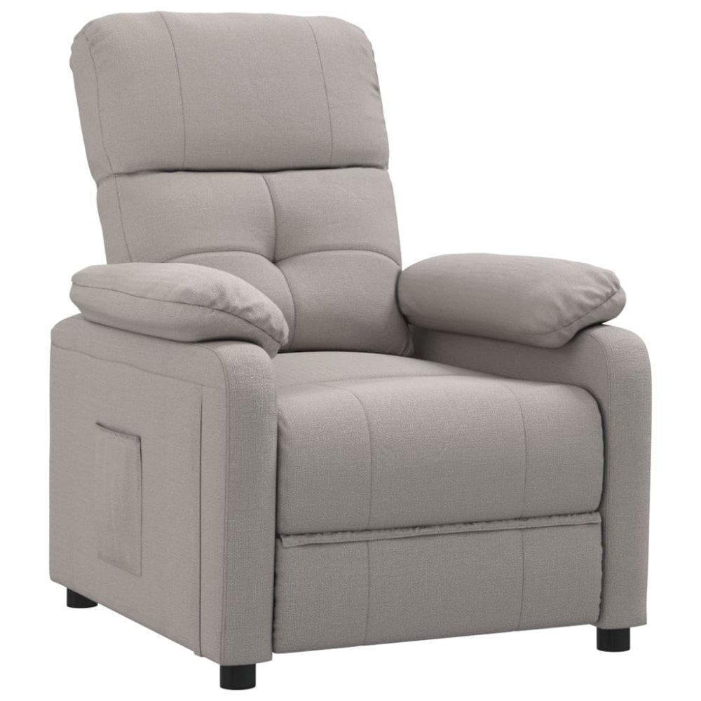 vidaXL Fotoliu rabatabil, gri taupe, material textil