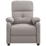 vidaXL Fotoliu rabatabil, gri taupe, material textil