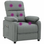 vidaXL Fotoliu de masaj, gri închis, material textil vidaXL Fotoliu de masaj, gri închis, material textil