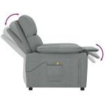 vidaXL Fotoliu de masaj, gri închis, material textil vidaXL Fotoliu de masaj, gri închis, material textil