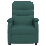 vidaXL Fotoliu de masaj, verde închis, material textil