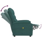 vidaXL Fotoliu de masaj, verde închis, material textil