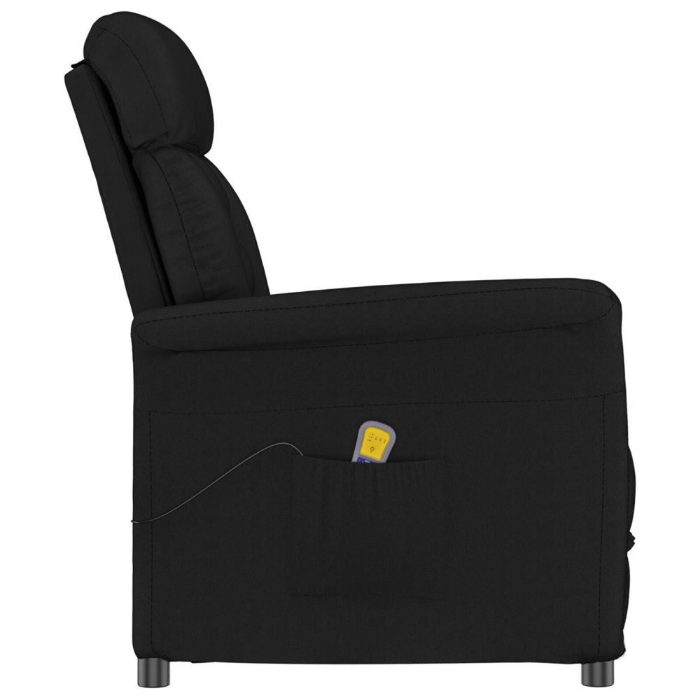 vidaXL Scaun de masaj, negru, microfibră