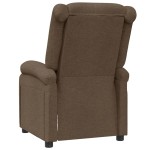 vidaXL Fotoliu rabatabil, maro, material textil