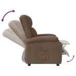 vidaXL Fotoliu rabatabil, maro, material textil
