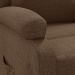 vidaXL Fotoliu rabatabil, maro, material textil
