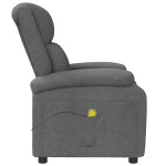 vidaXL Fotoliu de masaj, gri închis, material textil vidaXL Fotoliu de masaj, gri închis, material textil
