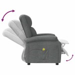 vidaXL Fotoliu de masaj, gri închis, material textil vidaXL Fotoliu de masaj, gri închis, material textil