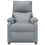 vidaXL Fotoliu de masaj, gri deschis, material textil vidaXL Fotoliu de masaj, gri deschis, material textil
