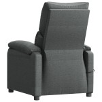 vidaXL Fotoliu de masaj, gri închis, material textil
