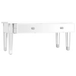 vidaXL Măsuță de cafea cu oglindă 106x45x45 cm lemn compozit și sticlă vidaXL Măsuță de cafea cu oglindă 106x45x45 cm lemn compozit și sticlă