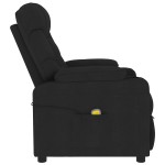 vidaXL Fotoliu rabatabil, negru, material textil vidaXL Fotoliu rabatabil, negru, material textil