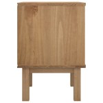 vidaXL Dulap noptieră OTTA, maro/gri, 45x39x57 cm, lemn masiv pin vidaXL Dulap noptieră OTTA, maro/gri, 45x39x57 cm, lemn masiv pin