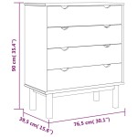 vidaXL Dulap cu sertar OTTA, maro/gri, 76,5x39,5x90 cm, lemn masiv pin vidaXL Dulap cu sertar OTTA, maro/gri, 76,5x39,5x90 cm, lemn masiv pin