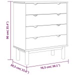 vidaXL Dulap cu sertar OTTA, maro/alb, 76,5x39,5x90 cm, lemn masiv pin vidaXL Dulap cu sertar OTTA, maro/alb, 76,5x39,5x90 cm, lemn masiv pin