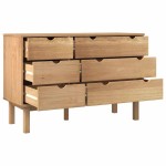 vidaXL Dulap cu sertar "OTTA", 111x43x73,5 cm, lemn masiv de pin