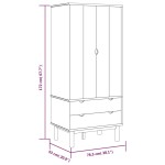 vidaXL Șifonier OTTA, 76,5x53x172 cm, lemn masiv pin vidaXL Șifonier OTTA, 76,5x53x172 cm, lemn masiv pin