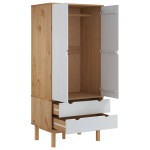 vidaXL Șifonier OTTA, maro și alb, 76,5x53x172 cm, lemn masiv pin vidaXL Șifonier OTTA, maro și alb, 76,5x53x172 cm, lemn masiv pin