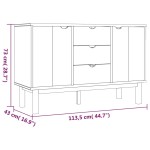vidaXL Servantă OTTA, 113,5x43x73 cm, lemn masiv de pin vidaXL Servantă OTTA, 113,5x43x73 cm, lemn masiv de pin