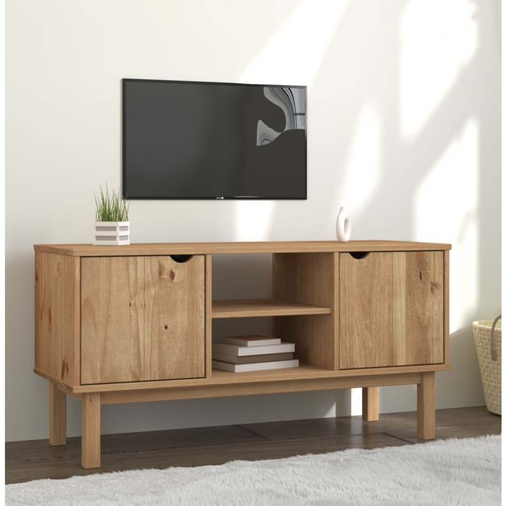 vidaXL Dulap TV "OTTA", 113,5x43x57 cm, lemn masiv de pin