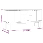 vidaXL Dulap TV "OTTA", 113,5x43x57 cm, lemn masiv de pin