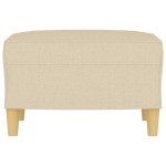 vidaXL Taburet, crem, 60x50x41 cm, material textil vidaXL Taburet, crem, 60x50x41 cm, material textil