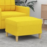 vidaXL Taburet, galben deschis, 60x50x41 cm, material textil vidaXL Taburet, galben deschis, 60x50x41 cm, material textil