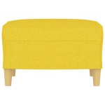 vidaXL Taburet, galben deschis, 60x50x41 cm, material textil vidaXL Taburet, galben deschis, 60x50x41 cm, material textil