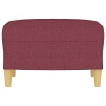 vidaXL Taburet, roșu vin, 60x50x41 cm, material textil