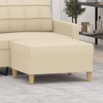 vidaXL Taburet, crem, 70x55x41 cm, material textil vidaXL Taburet, crem, 70x55x41 cm, material textil