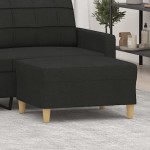 vidaXL Taburet, negru, 70x55x41 cm, material textil vidaXL Taburet, negru, 70x55x41 cm, material textil