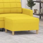 vidaXL Taburet, galben deschis, 70x55x41 cm, material textil vidaXL Taburet, galben deschis, 70x55x41 cm, material textil