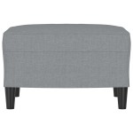 vidaXL Taburet, gri deschis, 60x50x41 cm, material textil vidaXL Taburet, gri deschis, 60x50x41 cm, material textil