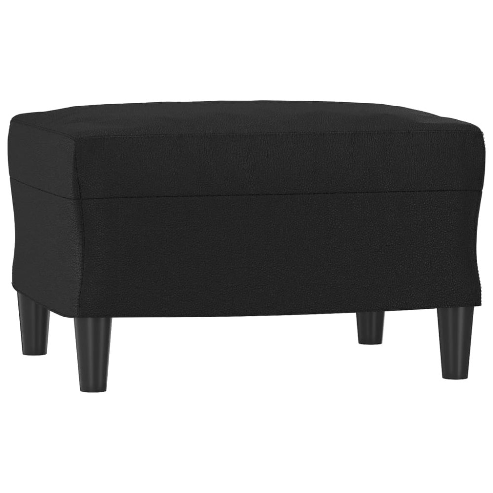 vidaXL Taburet, negru, 60x50x41 cm, piele ecologică