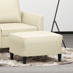 vidaXL Taburet, crem, 60x50x41 cm, piele ecologică vidaXL Taburet, crem, 60x50x41 cm, piele ecologică