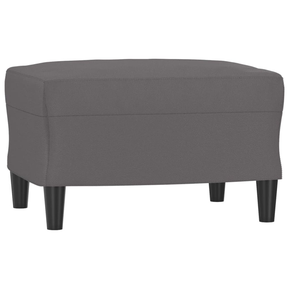 vidaXL Taburet, gri, 60x50x41 cm, piele ecologică