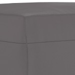vidaXL Taburet, gri, 60x50x41 cm, piele ecologică vidaXL Taburet, gri, 60x50x41 cm, piele ecologică