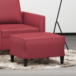 vidaXL Taburet, roșu vin, 60x50x41 cm, piele ecologică vidaXL Taburet, roșu vin, 60x50x41 cm, piele ecologică