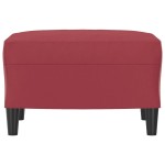 vidaXL Taburet, roșu vin, 60x50x41 cm, piele ecologică vidaXL Taburet, roșu vin, 60x50x41 cm, piele ecologică